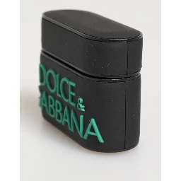 Black Mint Rubber Logo Embossed Accessory  Airpods Case
