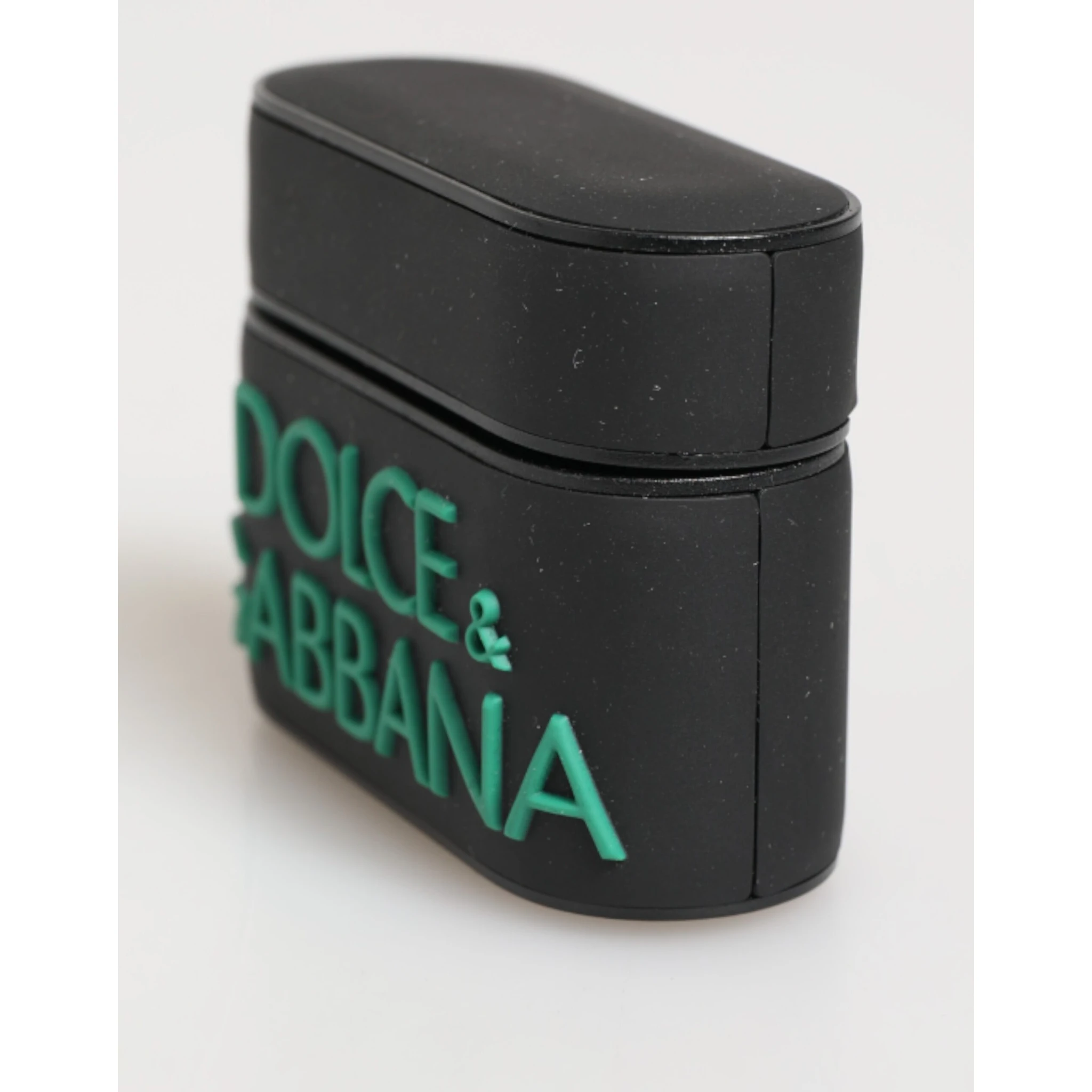 Black Mint Rubber Logo Embossed Accessory  Airpods Case