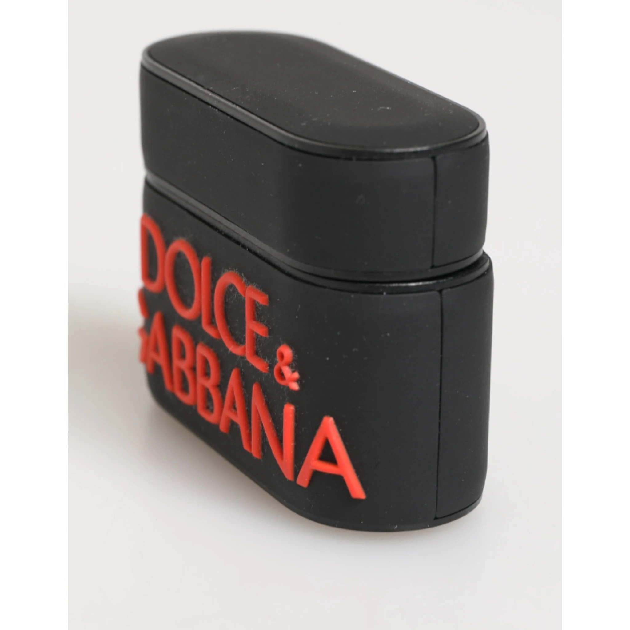 Black Orange Rubber Logo Embossed Accessory Airpods Case