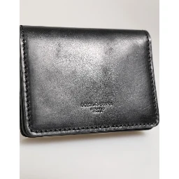 Black Leather Bifold Card Holder Mens Coin Purse Key Clip Wallet