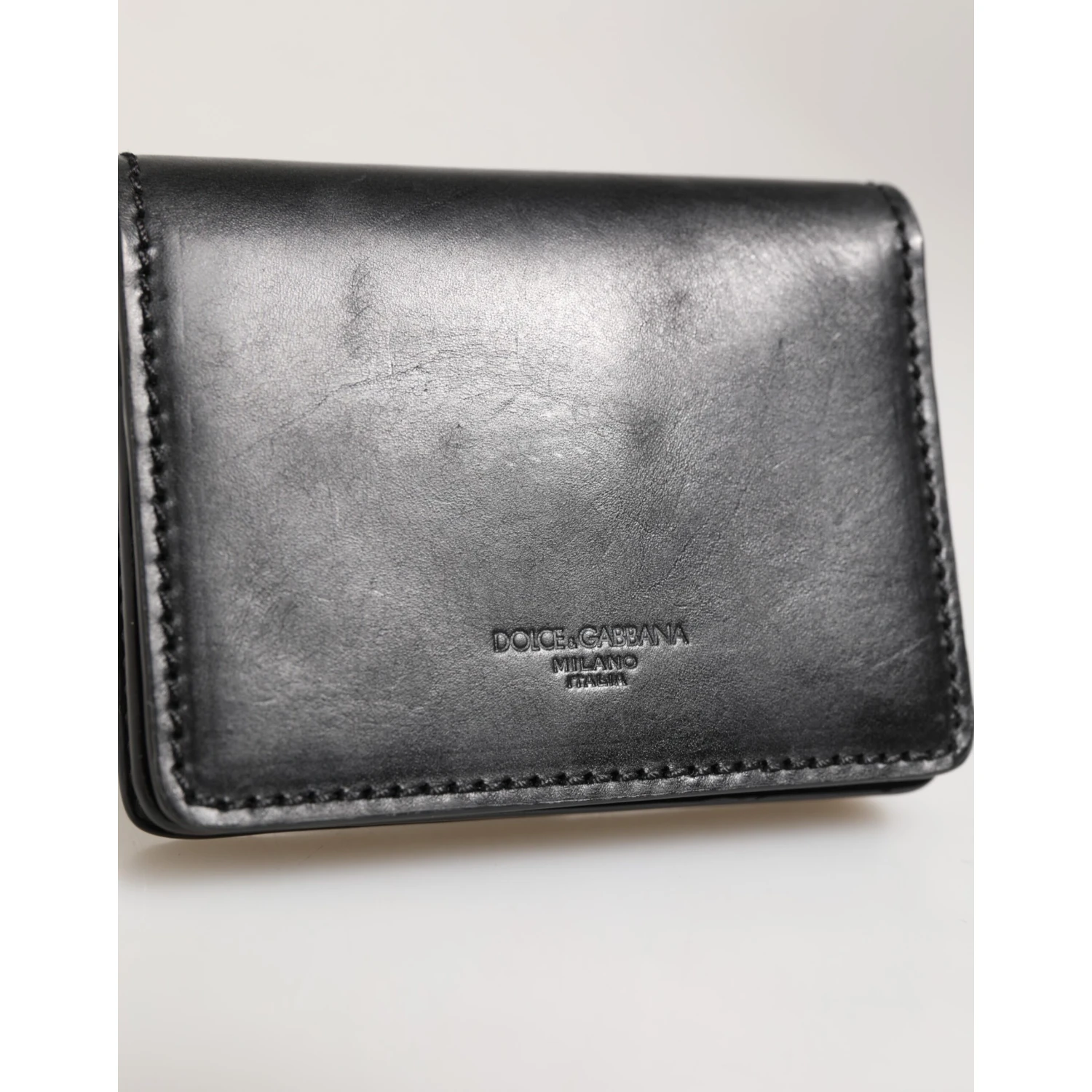 Black Leather Bifold Card Holder Mens Coin Purse Key Clip Wallet
