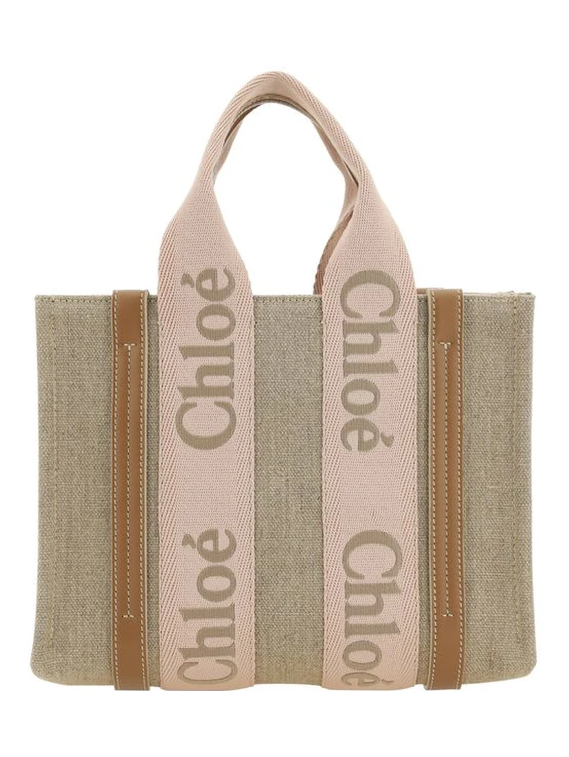 Beige Linen Handbag