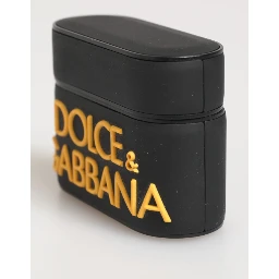Black Yellow Rubber Logo Embossed Accessory Airpods Case