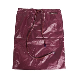 Burgundy Polyester Logo Embossed Crest Swimwear