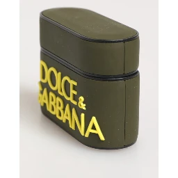 Army Green Rubber Logo Embossed Accessory  Airpods Case