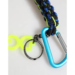 Multicolor Polyester Tape String DG Logo Keychain  Keyring