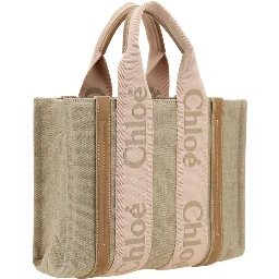 Beige Linen Handbag