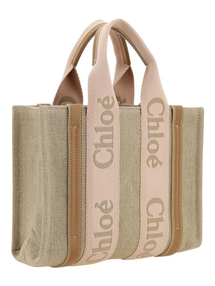 Beige Linen Handbag