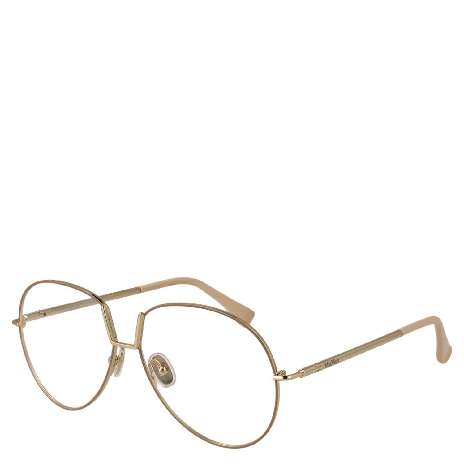 Beige Metal Glasses (Frames)