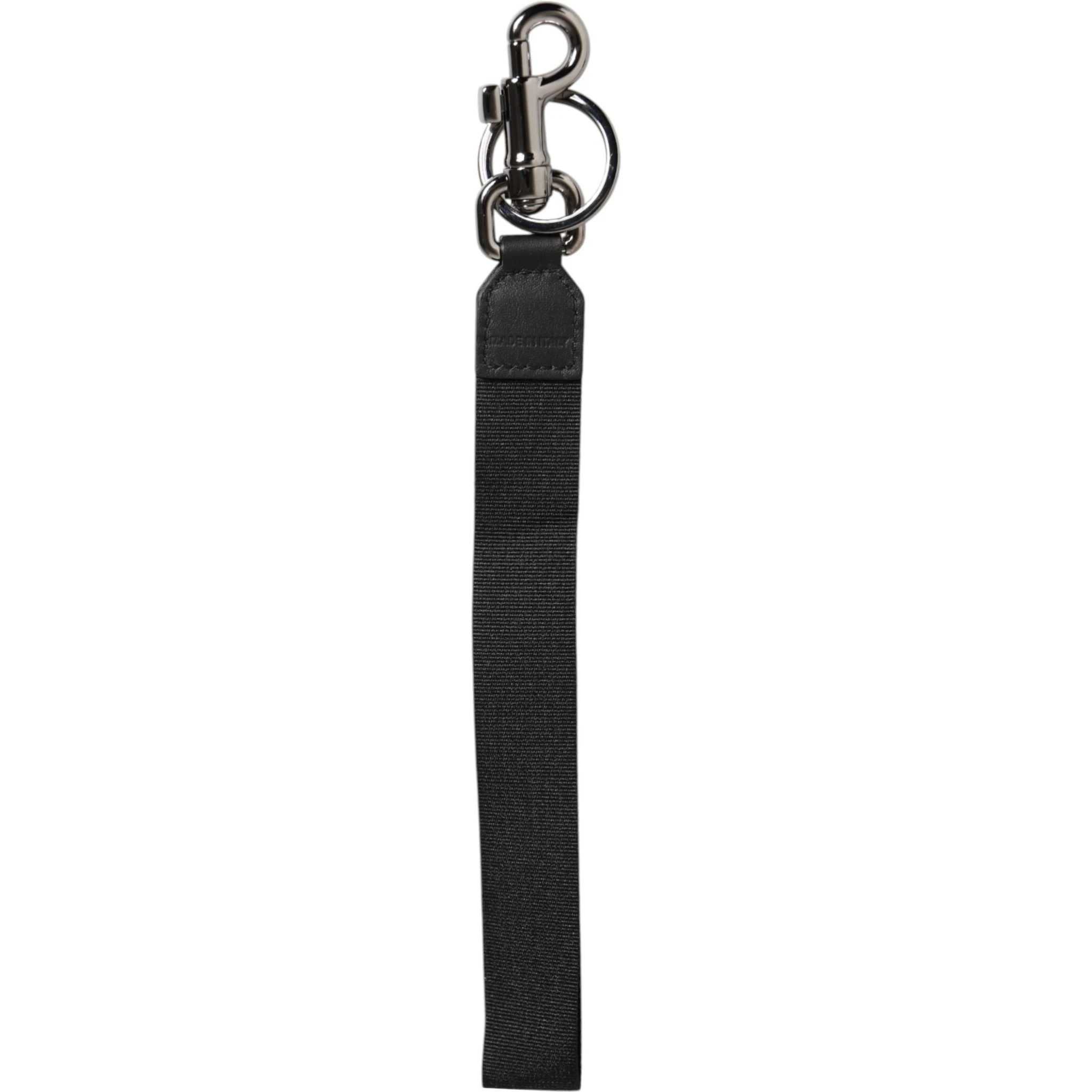 Black Blue DG Logo Polyester Brass Holder Keychain Keyring