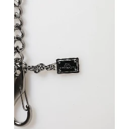 Black Red Military Leather Patch DG Logo Keychain Keyring