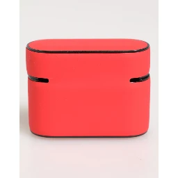 Red PVC DG Logo Embossed Men Flip Holder  Airpods Case