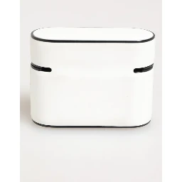 White Black Rubber Logo Embossed Accessory Airpods Case