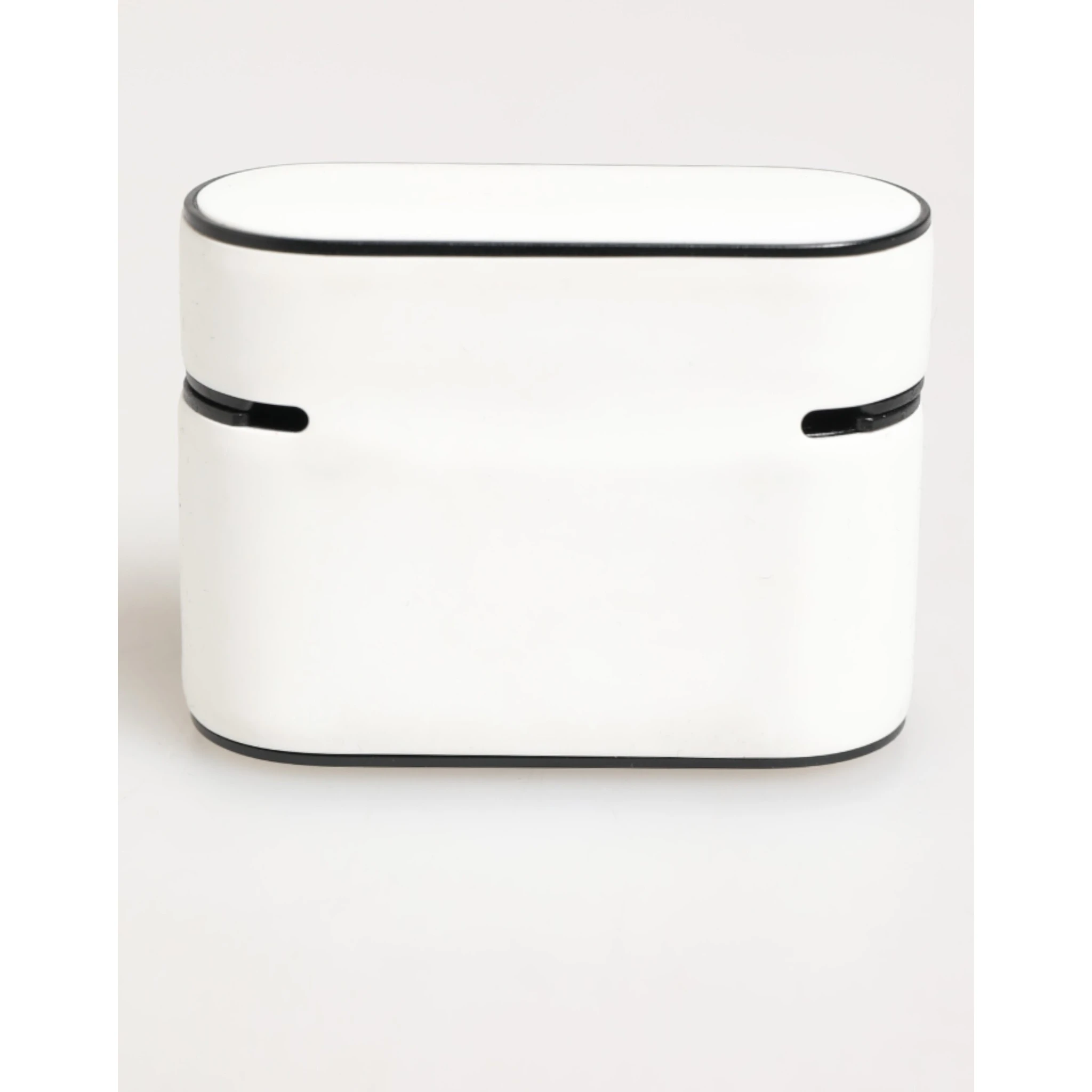 White Black Rubber Logo Embossed Accessory Airpods Case