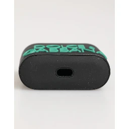Black Mint Rubber Logo Embossed Accessory  Airpods Case