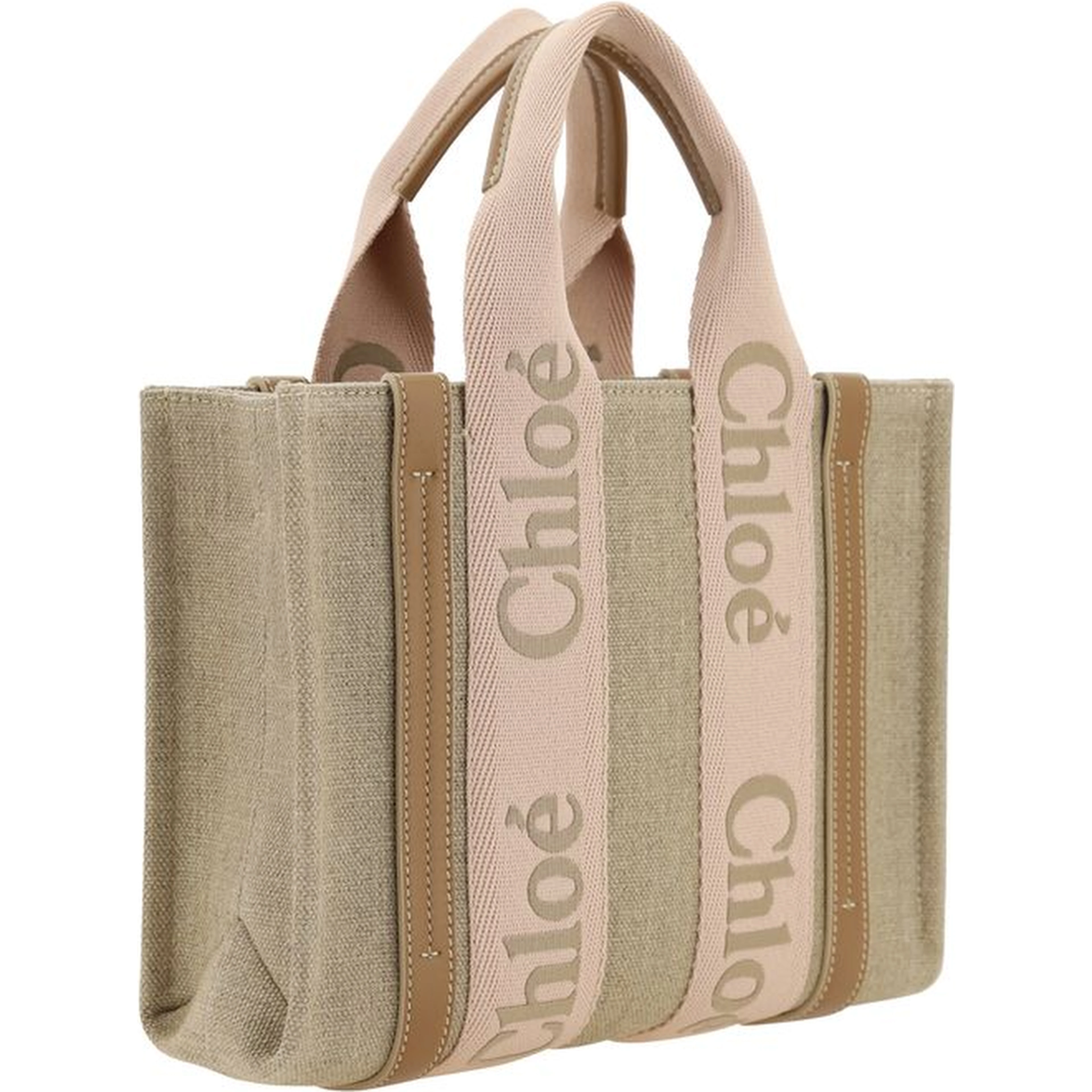Beige Linen Handbag