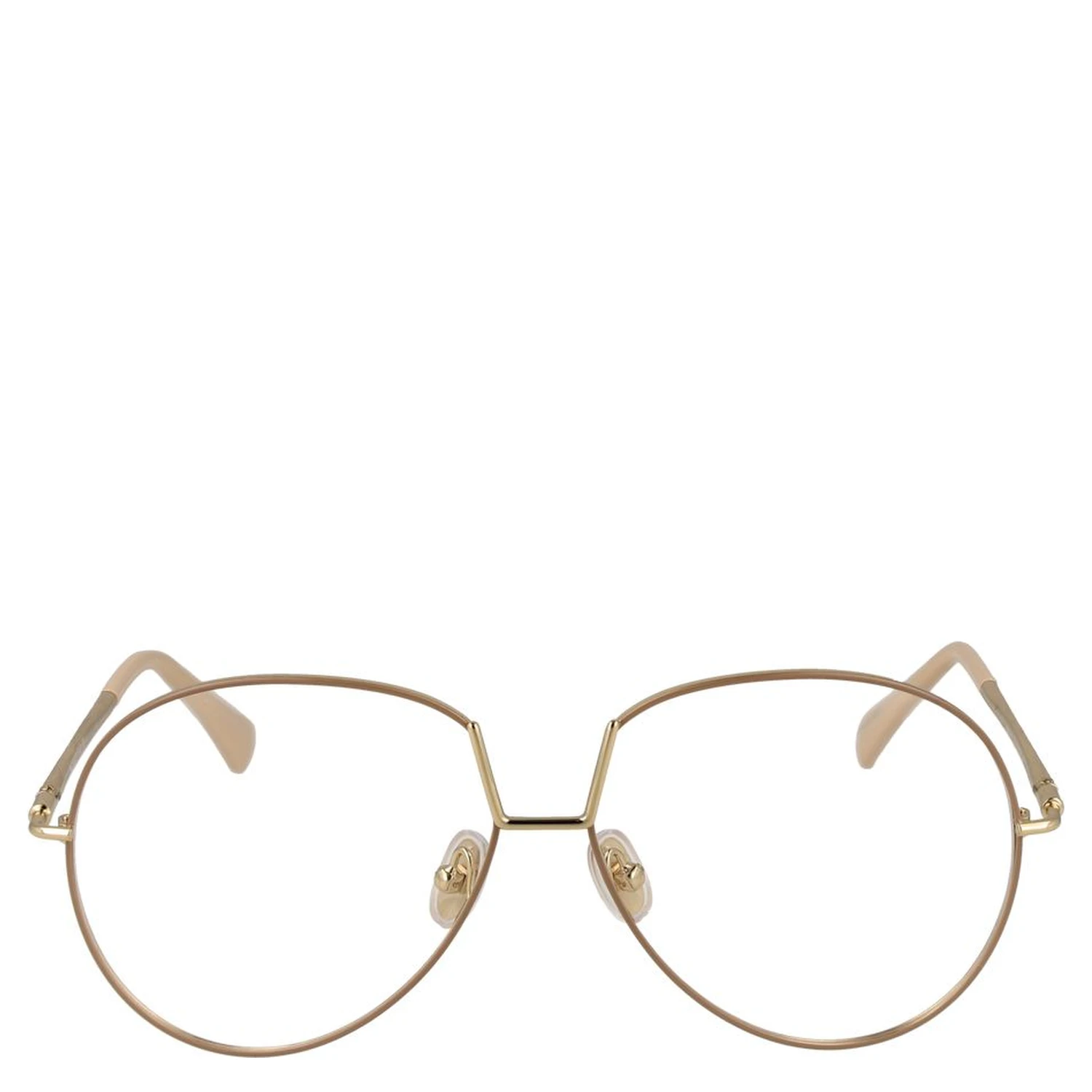 Beige Metal Glasses (Frames)