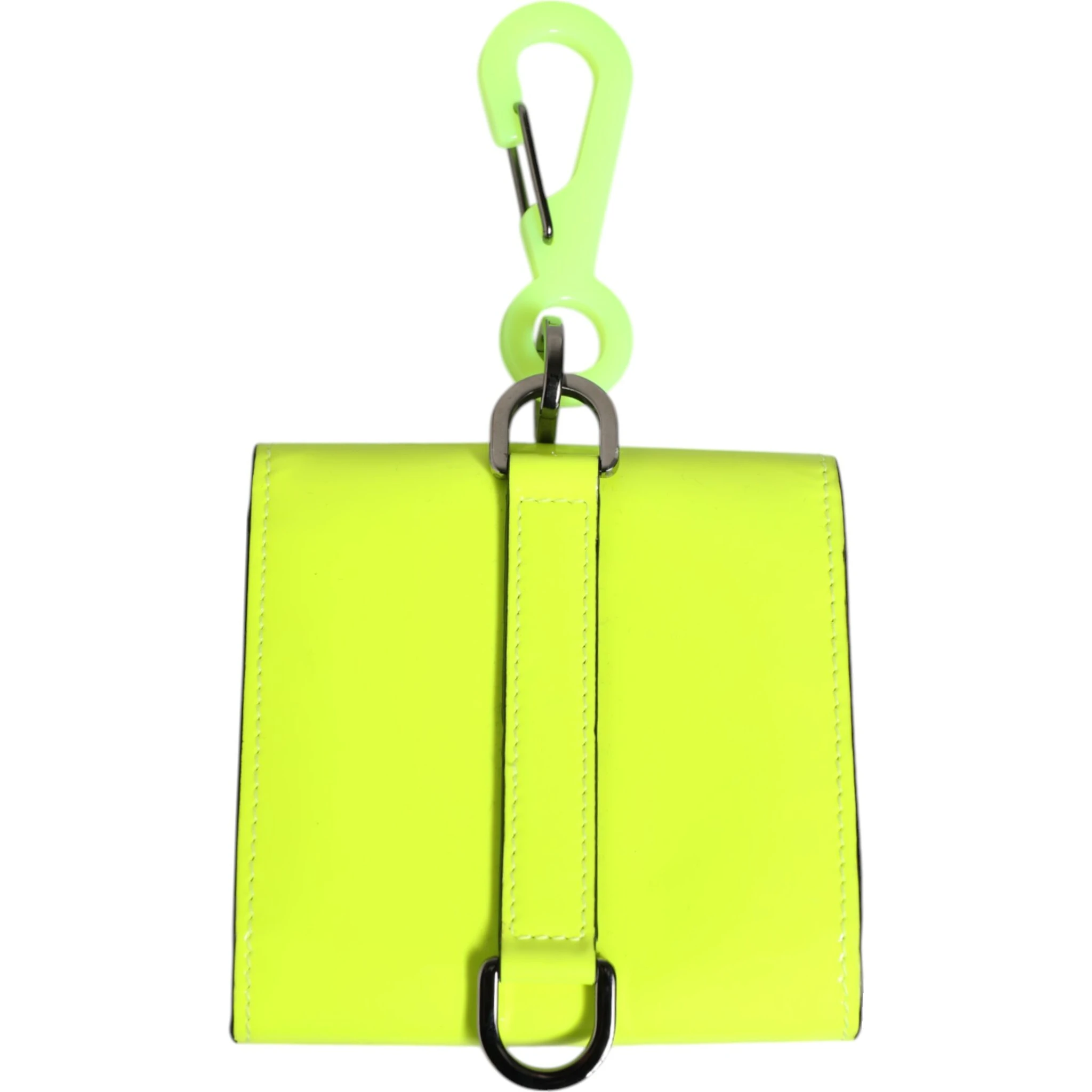 Yellow Green Bifold DG Logo Neck Strap Cardholder Wallet