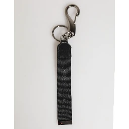 Black White Polyester DG Logo Silver Men Keychain Keyring