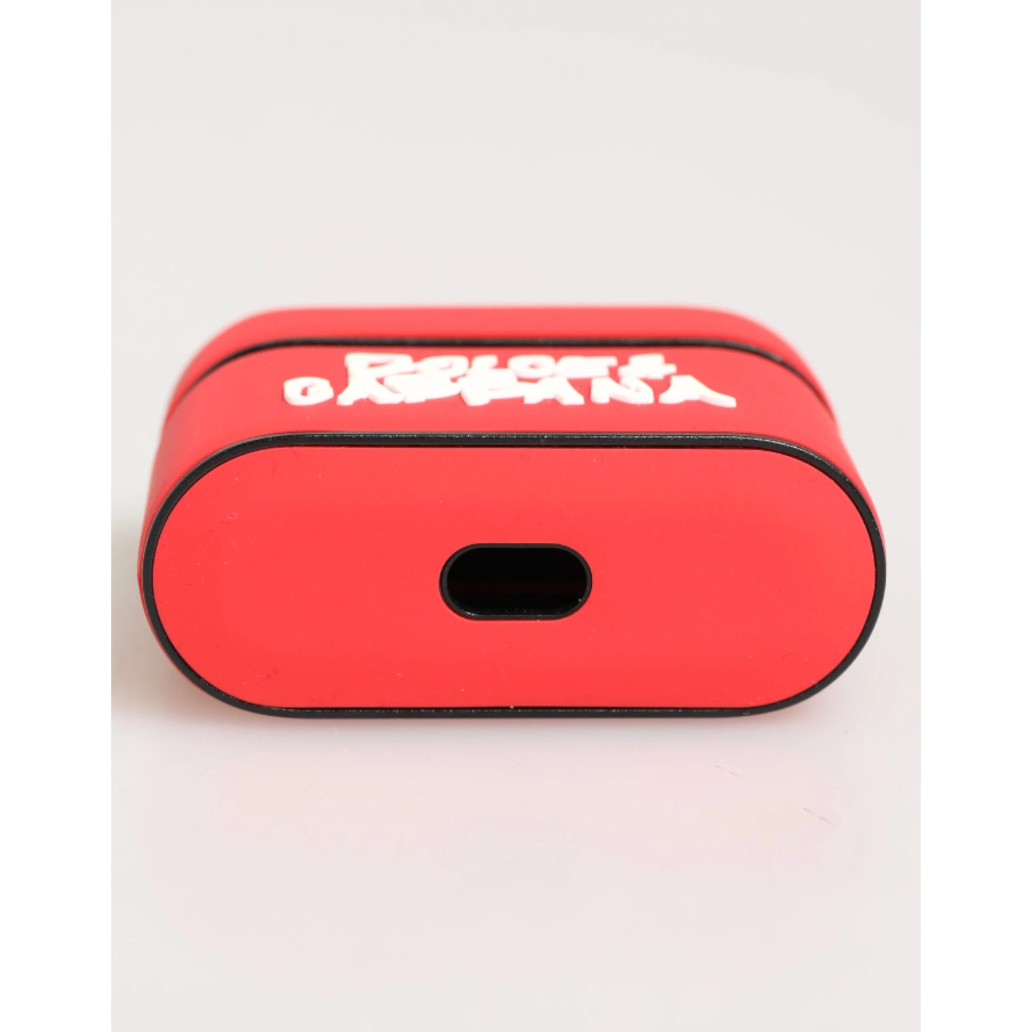 Red PVC DG Logo Embossed Men Flip Holder  Airpods Case