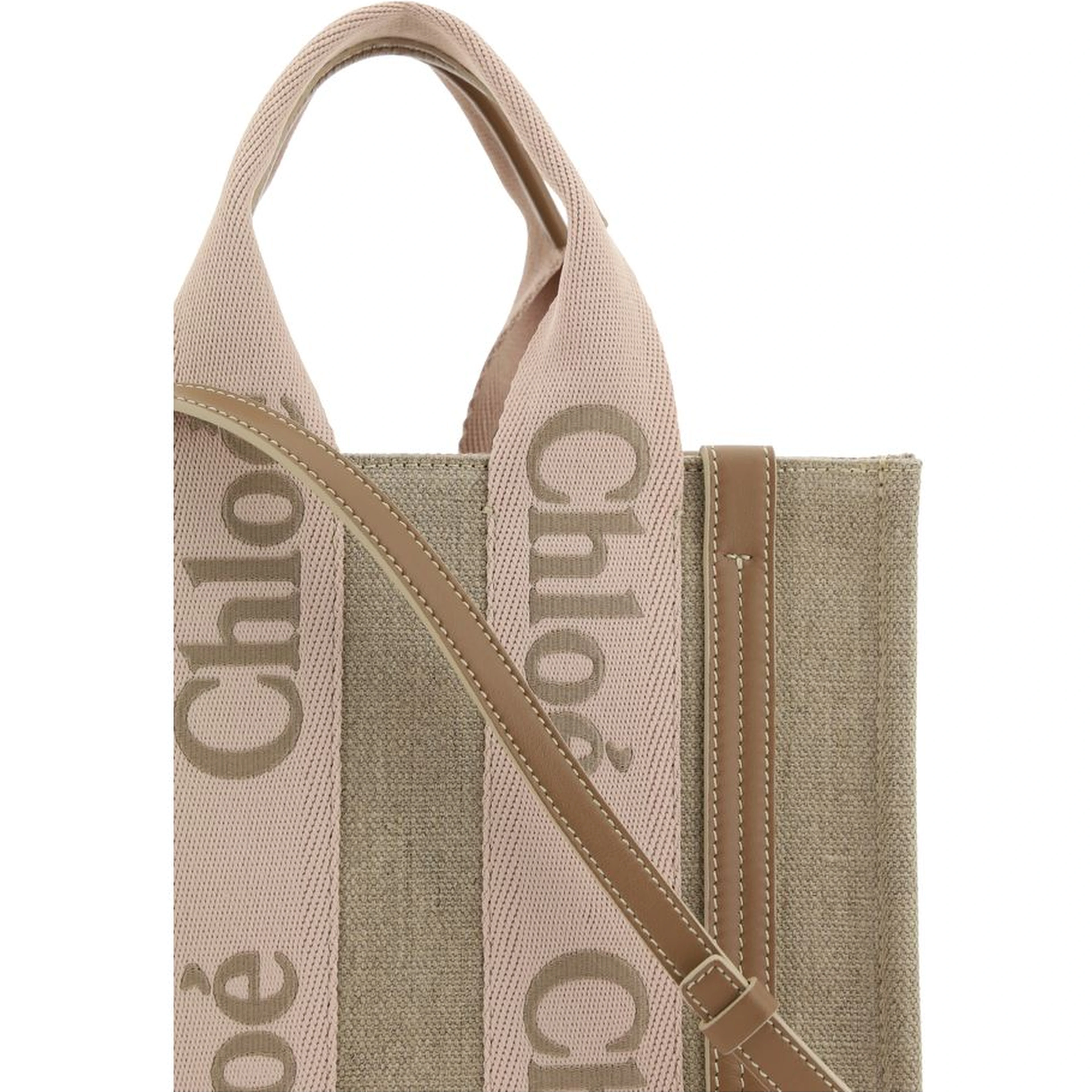 Beige Linen Handbag