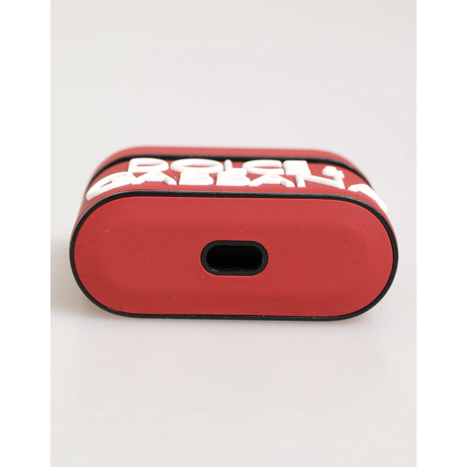 Red White Silicone Embossed Logo Accessory Airpods Case
