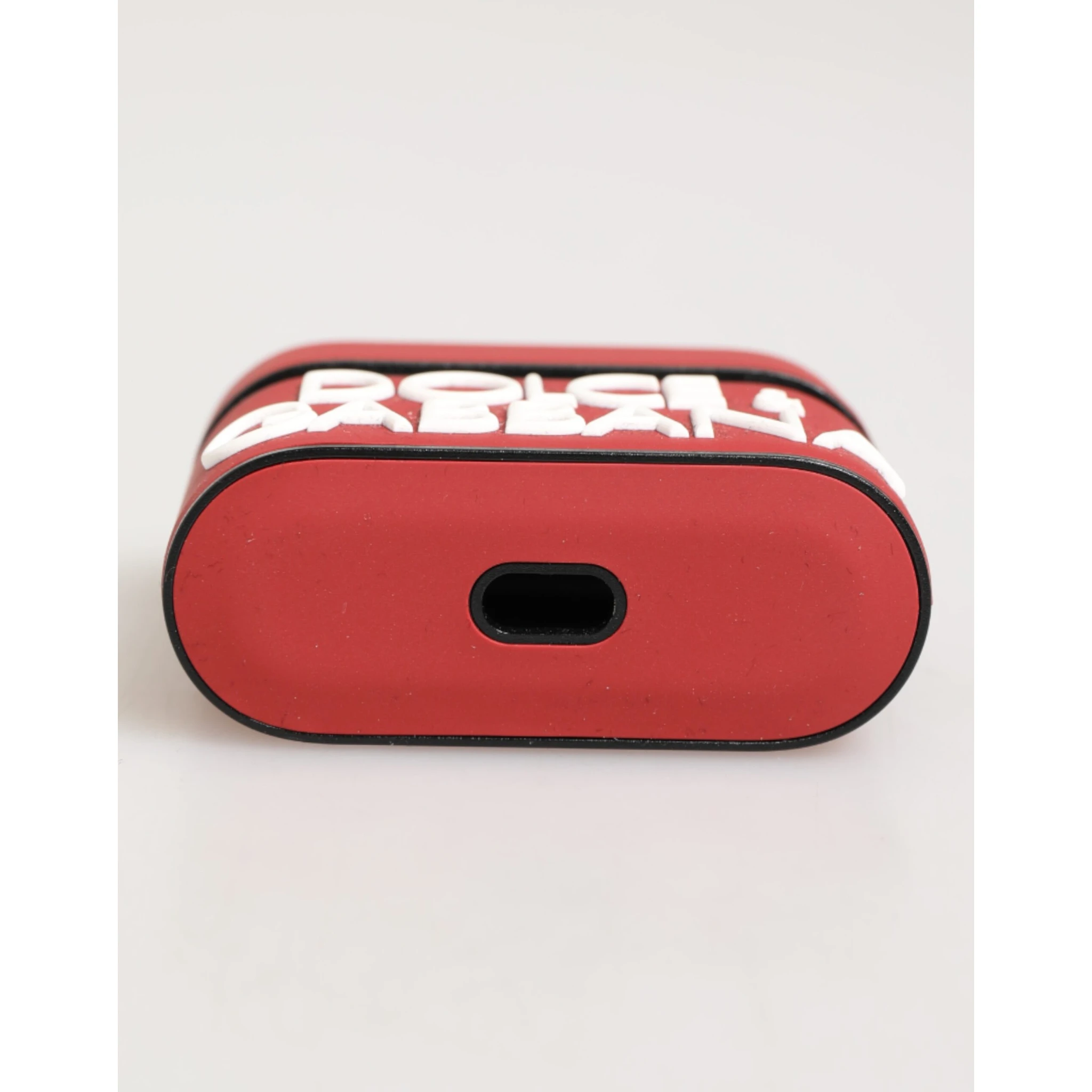 Red White Silicone Embossed Logo Accessory Airpods Case