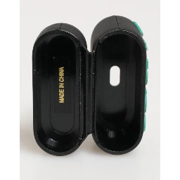Black Mint Rubber Logo Embossed Accessory  Airpods Case