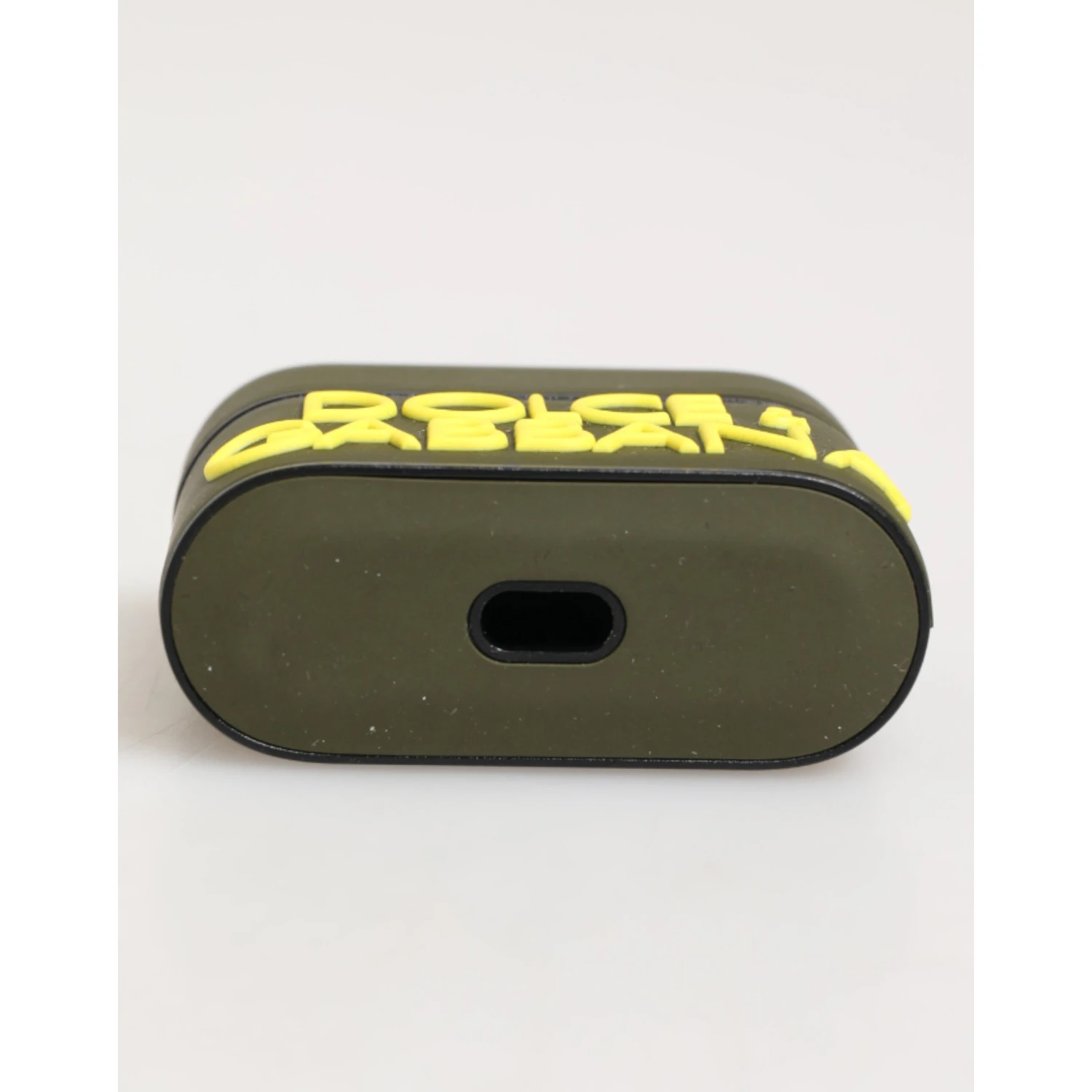 Army Green Rubber Logo Embossed Accessory  Airpods Case