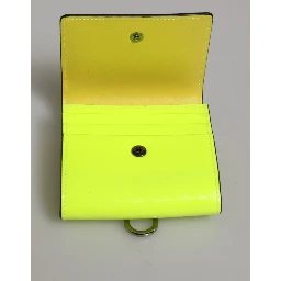 Yellow Green Bifold DG Logo Neck Strap Cardholder Wallet