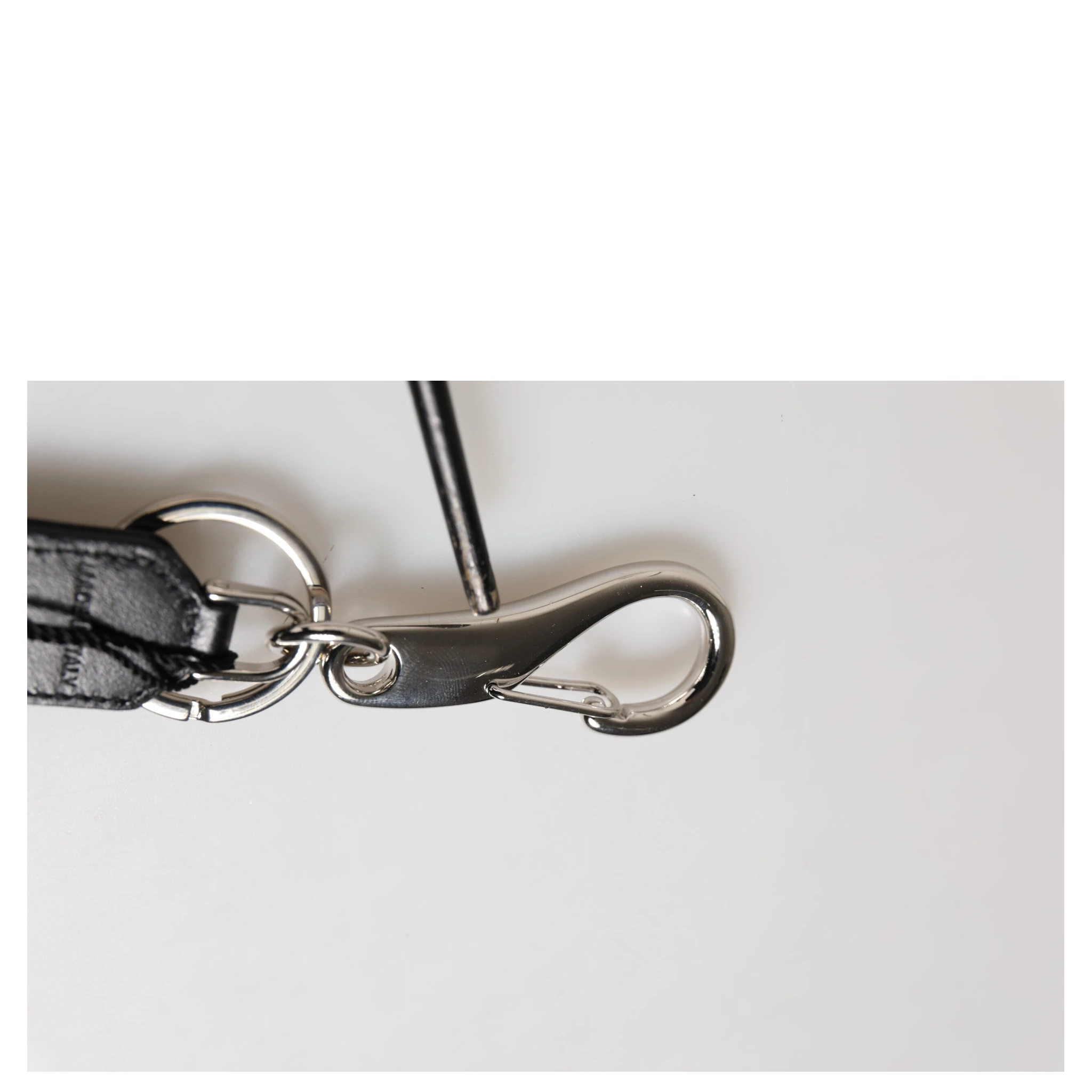 Black Burgundy Nylon DG Logo Crown Holder Keychain Keyring