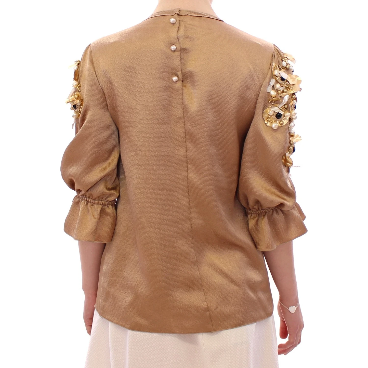 Gold SPECIAL Piece Runway Crystal Blouse