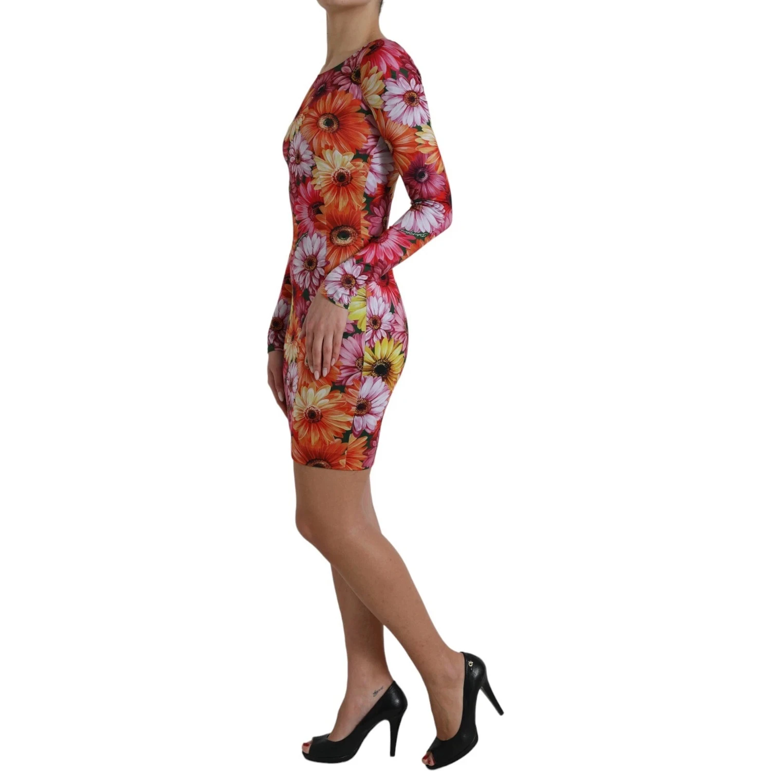 Multicolor Floral Print Sheath Mini Dress