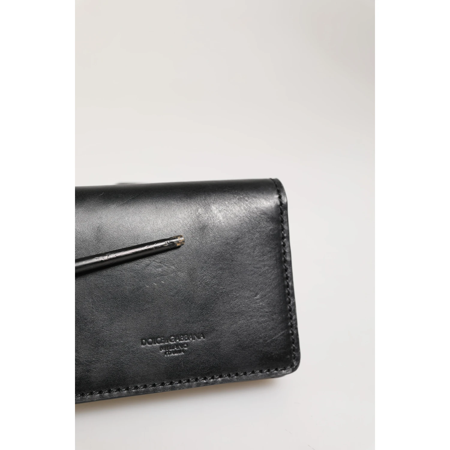 Black Leather Bifold Card Holder Mens Coin Purse Key Clip Wallet