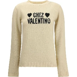 Cream Fleece Wool Sweatshirt