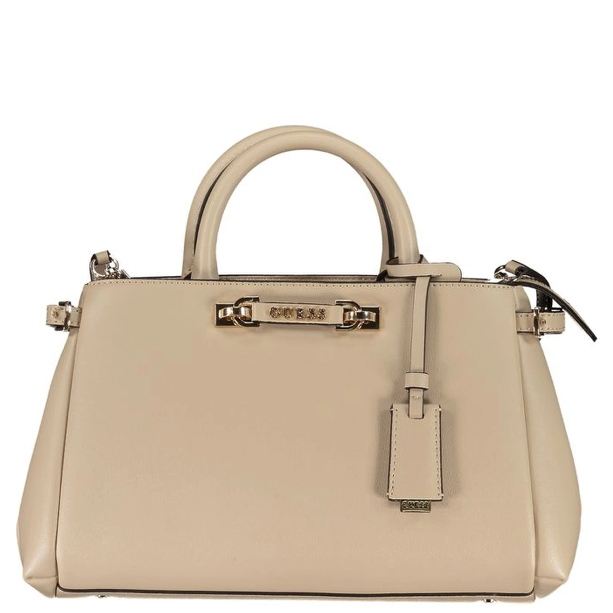 Beige Polyethylene Women Handbag