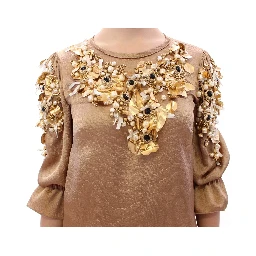 Gold SPECIAL Piece Runway Crystal Blouse