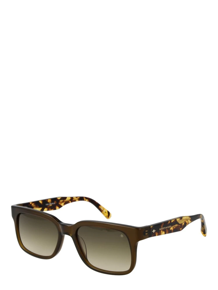 Brown Metal Sunglasses