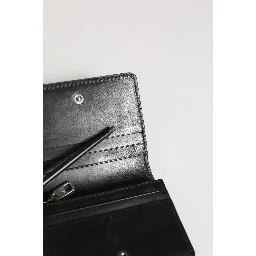 Black Leather Bifold Card Holder Mens Coin Purse Key Clip Wallet
