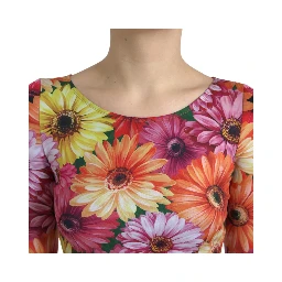 Multicolor Floral Print Sheath Mini Dress
