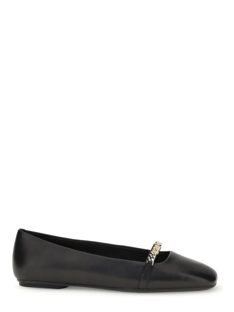 Black Calf Leather Bos Taurus Ballet Flats