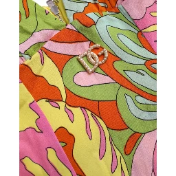 Multicolor Floral Silk Flared Mini Dress