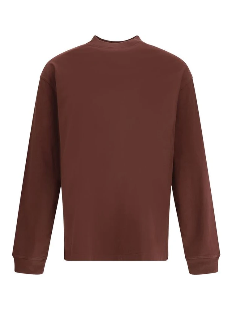 Bordeaux Cotton Long Sleeve T-Shirt