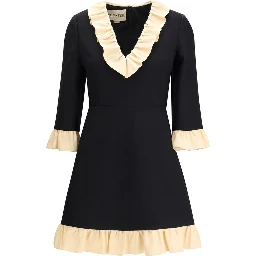 Black Fleece Wool Cocktail Dress