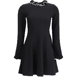 Black Viscose Casual Dress