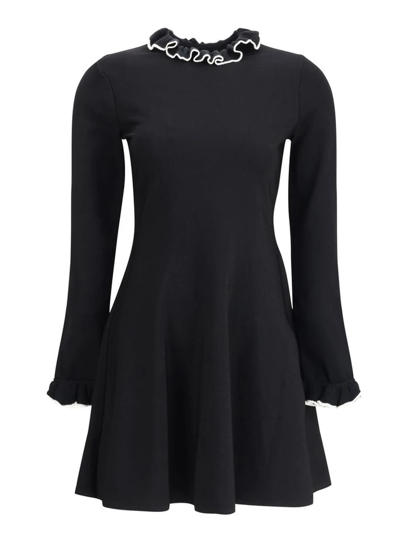 Black Viscose Casual Dress