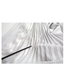 Light Grey Polyester Pleated Long Maxi Dress