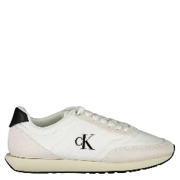 White Polyester Men Sneaker