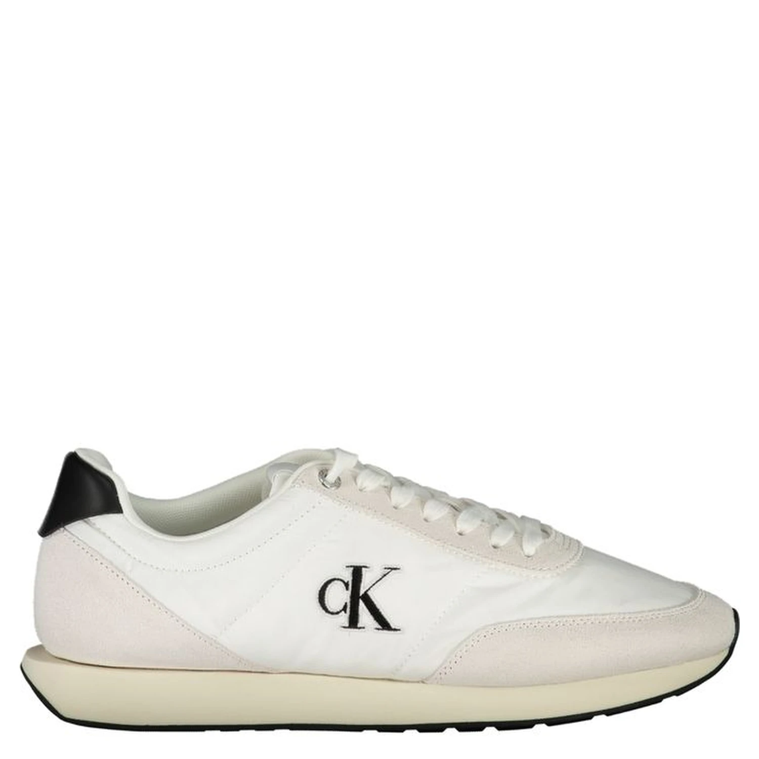 White Polyester Men Sneaker