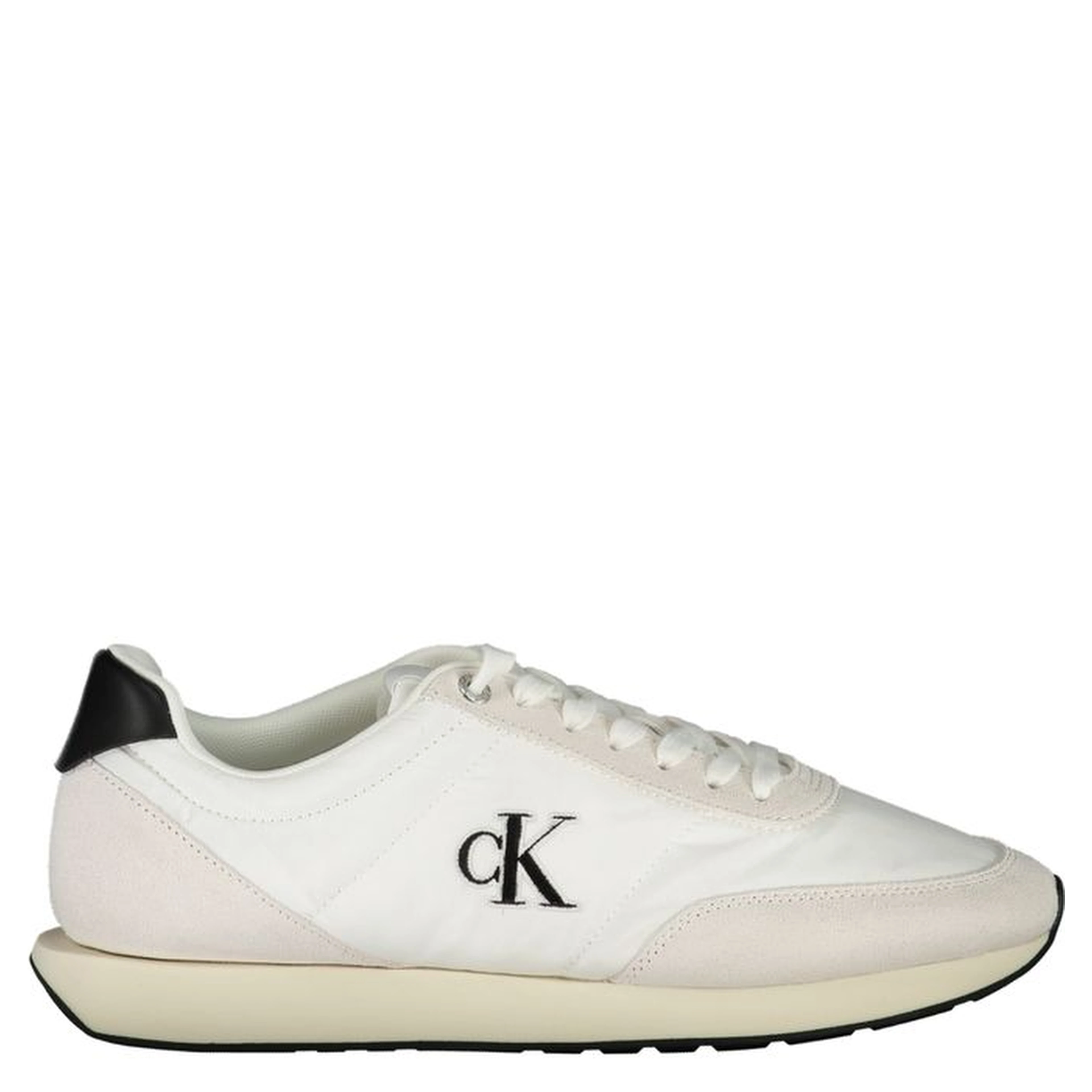 White Polyester Men Sneaker